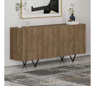 Μπουφές Jakomen Megapap χρώμα ανοιχτό καρυδί 180x41,7x80εκ. |  Μπουφέδες στο espiti