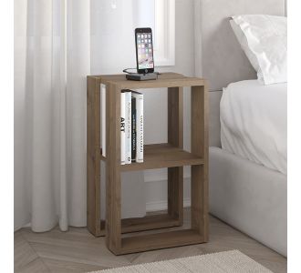 Κομοδίνο - τραπεζάκι βοηθητικό Lonie Megapap χρώμα ανοιχτό καρυδί 34x30x55εκ. |  Κομοδίνα στο espiti