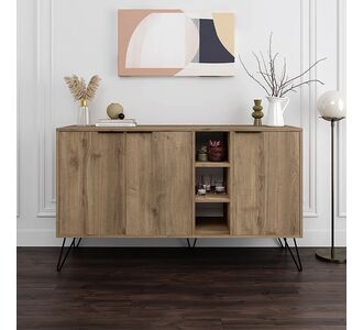 Μπουφές Clara Megapap χρώμα ανοιχτό καρυδί 142x35,6x83εκ. |  Μπουφέδες στο espiti