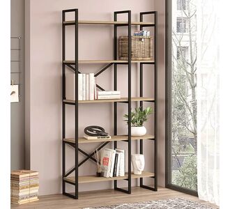 Βιβλιοθήκη Dusan Megapap χρώμα sepet oak 87,5x30x175εκ. |  Βιβλιοθήκες στο espiti