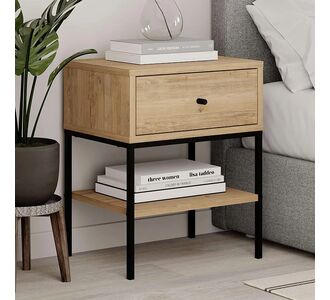 Κομοδίνο Lisa Megapap χρώμα saphhire oak 45x35x56εκ. |  Κομοδίνα στο espiti