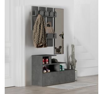 Έπιπλο εισόδου Vesty Megapap χρώμα γκρι ρετρό 100x30x61εκ. |  Βιτρίνες - Έπιπλα εισόδου στο espiti