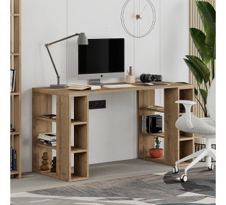 Γραφείο εργασίας Colmar Megapap χρώμα ανοιχτό καρυδί 140x60x75εκ |  Γραφεία στο espiti