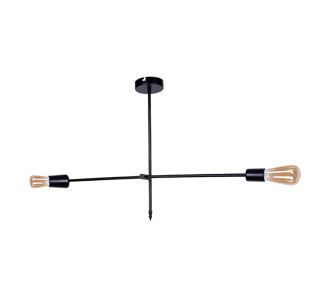 Φωτιστικό οροφής Nimo Megapap E27 μεταλλικό δίφωτο χρώμα μαύρο 92x12x57εκ. |  Οροφής στο espiti