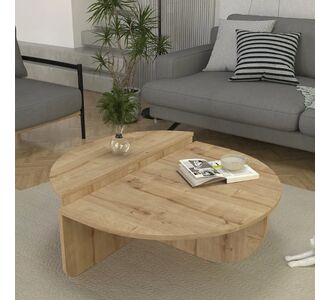 Τραπεζάκι σαλονιού Nilvia Megapap χρώμα sapphire oak Ø85x35εκ. |  Τραπεζάκια σαλονιού στο espiti
