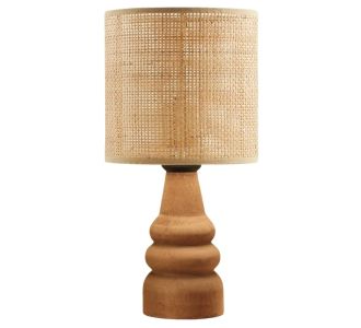 Φωτιστικό επιτραπέζιο Tino Megapap E27 pe rattan - ξύλο χρώμα φυσικό Ø15x32εκ. |  Επιτραπέζια στο espiti