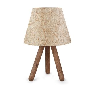 Φωτιστικό επιτραπέζιο Lander Megapap E27 ύφασμα Pvc - ξύλο χρώμα μπεζ χρυσό - καφέ 22x17x33εκ. |  Επιτραπέζια στο espiti