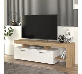 Έπιπλο τηλεόρασης Acnes Megapap χρώμα λευκό - sapphire oak 160x40x53εκ. |  Έπιπλα τηλεόρασης στο espiti