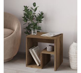 Τραπεζάκι βοηθητικό - Κομοδίνο Bon Megapap χρώμα ανοιχτό καρυδί 40x35x40εκ. |  Κομοδίνα στο espiti