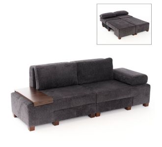 Καναπές - κρεβάτι πολυμορφικός Perenna Megapap τριθέσιος υφασμάτινος χρώμα ανθρακί 233x93x83εκ. |  Καναπέδες-Κρεβάτι στο espiti