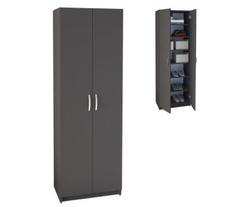 Παπουτσοθήκη Renso Megapap δίφυλλη χρώμα ανθρακί 59,8x37,8x178,5εκ. |  Παπουτσοθήκες στο espiti