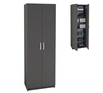 Παπουτσοθήκη Renso Megapap δίφυλλη χρώμα ανθρακί 59,8x37,8x178,5εκ. |  Παπουτσοθήκες στο espiti