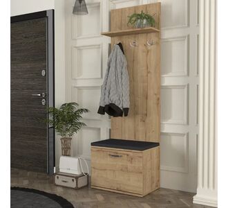 Έπιπλο εισόδου Track Megapap χρώμα sapphire oak 60x38,2x190εκ. |  Βιτρίνες - Έπιπλα εισόδου στο espiti