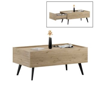 Τραπεζάκι σαλονιού Luna Megapap χρώμα florida oak 102x61x44εκ. |  Επιπλα στο espiti