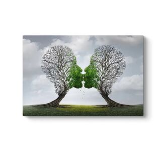 Πίνακας σε καμβά "Trees Growing With Love" Megapap ψηφιακής εκτύπωσης 100x70x3εκ. |  Πίνακες στο espiti