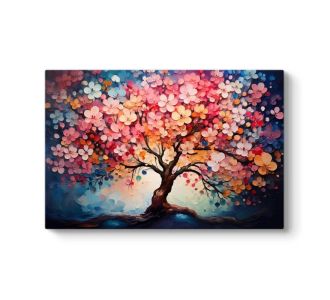 Πίνακας σε καμβά "Pink Tree" Megapap ψηφιακής εκτύπωσης 100x70x3εκ. |  Πίνακες στο espiti
