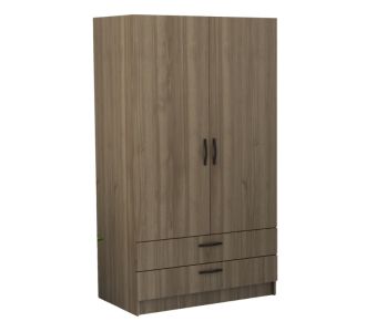Ντουλάπα ρούχων Victoria Megapap δίφυλλη με συρτάρια χρώμα καρυδί 100x60x181εκ. |  Ντουλάπες ρούχων στο espiti
