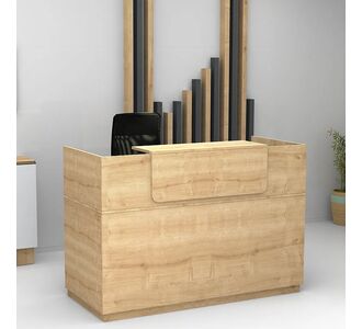 Γραφείο reception Lemmon Megapap χρώμα φυσικό οξιάς 120x70x110εκ. |  Reception γραφείου στο espiti