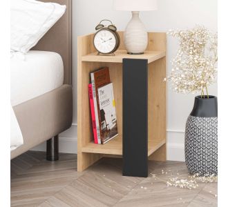 Κομοδίνο Elos Megapap χρώμα saphhire oak - silky black 30x31,7x55εκ. |  Κομοδίνα στο espiti
