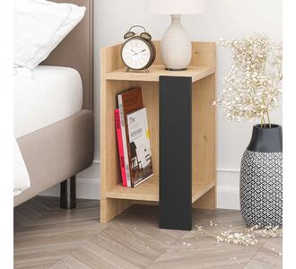 Κομοδίνο Elos Megapap χρώμα saphhire oak - silky black 30x31,7x55εκ. |  Κομοδίνα στο espiti