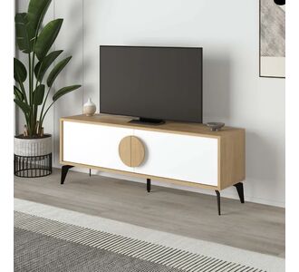 Έπιπλο τηλεόρασης Gora Megapap χρώμα sapphire oak - λευκό 140x35,6x51εκ. |  Έπιπλα τηλεόρασης στο espiti
