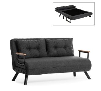 Καναπές - κρεβάτι Sando Megapap διθέσιος υφασμάτινος χρώμα ανθρακί 133x78x78εκ. |  Καναπέδες-Κρεβάτι στο espiti