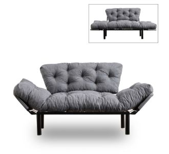 Καναπές - κρεβάτι Nitta Megapap διθέσιος υφασμάτινος χρώμα γκρι 155x70x85εκ. |  Καναπέδες-Κρεβάτι στο espiti