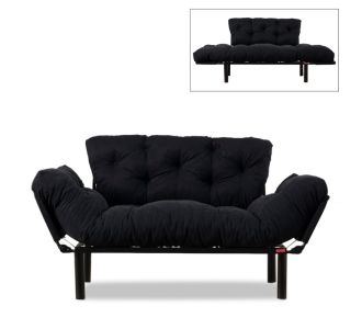 Καναπές - κρεβάτι Nitta Megapap διθέσιος υφασμάτινος χρώμα μαύρο 155x70x85εκ. |  Καναπέδες-Κρεβάτι στο espiti
