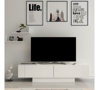 Έπιπλο τηλεόρασης Matera Megapap χρώμα λευκό 150x31,5x41,6εκ. |  Έπιπλα τηλεόρασης στο espiti