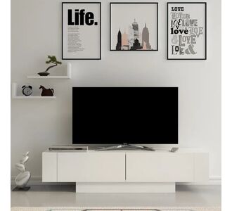 Έπιπλο τηλεόρασης Matera Megapap χρώμα λευκό 150x31,5x41,6εκ. |  Έπιπλα τηλεόρασης στο espiti