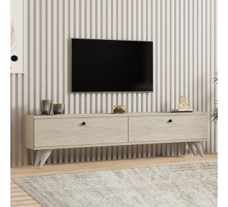 Έπιπλο τηλεόρασης Paris Megapap χρώμα travertine 160x25x35εκ. |  Έπιπλα τηλεόρασης στο espiti