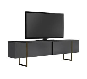 Έπιπλο τηλεόρασης Luxe Megapap χρώμα ανθρακί - χρυσό 180x30x50εκ. |  Έπιπλα τηλεόρασης στο espiti