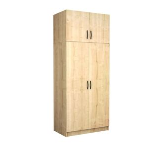 Ντουλάπα ρούχων Victoria Megapap δίφυλλη με πατάρι χρώμα φυσικό οξιάς 100x60x240εκ. |  Ντουλάπες ρούχων στο espiti