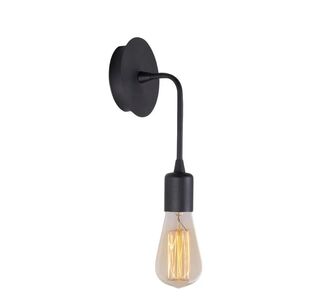 Απλίκα τοίχου Aden Megapap E27 μεταλλική χρώμα μαύρο 6x12x27εκ. |  Επιπλα στο espiti