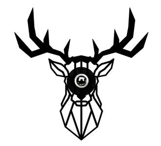 Απλίκα τοίχου Deer Megapap E27 μεταλλική χρώμα μαύρο 55x12x55εκ. |  Επιπλα στο espiti
