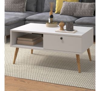 Τραπεζάκι σαλονιού Napoli Megapap χρώμα λευκό 90x50x44εκ. |  Τραπεζάκια σαλονιού στο espiti