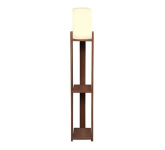 Φωτιστικό δαπέδου Verma I Megapap E27 Mdf/ύφασμα Pvc χρώμα καρυδί - κρεμ 18,5x18,5x142εκ. |  Επιπλα στο espiti