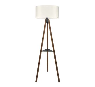 Φωτιστικό δαπέδου Thomas Megapap E27 Mdf/ύφασμα Pvc χρώμα καρυδί - κρεμ 38x38x135εκ. |  Δαπέδου στο espiti