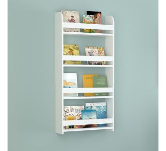 Επιτοίχια βιβλιοθήκη - ραφιέρα Montessori Megapap χρώμα λευκό 60x15x120εκ. |  Παιδικά έπιπλα στο espiti
