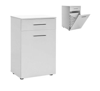 Ντουλάπι - Καλάθι απλύτων Diamond Megapap χρώμα λευκό gloss 52x38x83εκ. |  Σετ Μπάνιου στο espiti