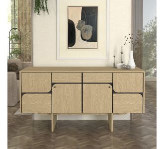 Μπουφές Lava Megapap χρώμα rota oak - ανθρακί 150x44,6x76εκ. |  Μπουφέδες στο espiti