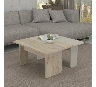 Τραπεζάκι σαλονιού σετ 2τμχ Sevilla Megapap χρώμα sandstone - travertine 75x75x37,4εκ. |  Τραπεζάκια σαλονιού στο espiti