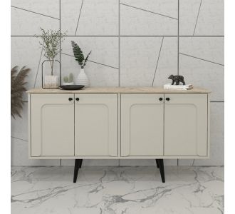 Μπουφές Sevilla Megapap χρώμα sandstone - travertine 150x44,6x72,2εκ. |  Μπουφέδες στο espiti