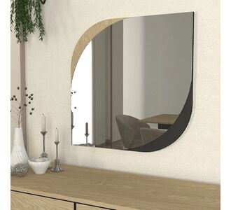 Καθρέπτης τοίχου Lava Μegapap χρώμα rota oak - ανθρακί 70x2,2x70εκ. |  Καθρέπτες στο espiti