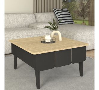 Τραπεζάκι σαλονιού Pedro Megapap χρώμα ανθρακί - rota oak 73,2x73,2x38,6εκ. |  Τραπεζάκια σαλονιού στο espiti