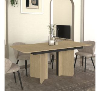 Τραπέζι Lava Megapap χρώμα rota oak - ανθρακί 180x90x76,8εκ. |  Τραπέζια στο espiti