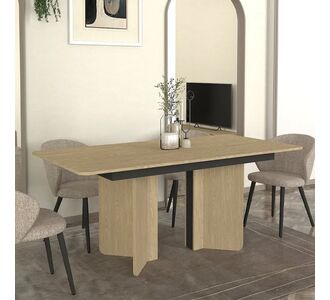 Τραπέζι Lava Megapap χρώμα rota oak - ανθρακί 180x90x76,8εκ. |  Επιπλα στο espiti