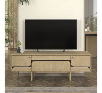 Έπιπλο τηλεόρασης Lava Megapap χρώμα rota oak - ανθρακί 150x35x51,3εκ. |  Έπιπλα τηλεόρασης στο espiti