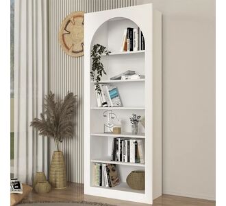Βιβλιοθήκη Voila Megapap χρώμα λευκό 74x35x180εκ. |  Βιβλιοθήκες στο espiti