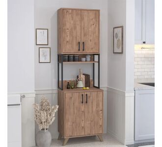 Έπιπλο κουζίνας Sedef Megapap χρώμα pine oak 61x40x202,1εκ. |  Ντουλάπια στο espiti